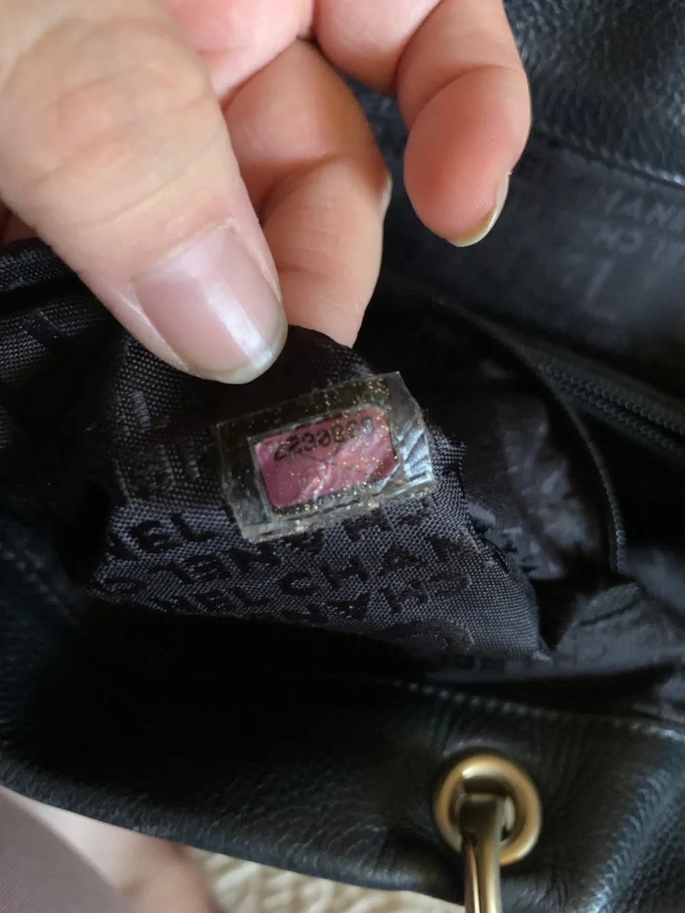Vintage Chanel Y2K Black Caviar Skin Coco Mark East-West Handbag